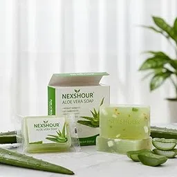 Aloe Vera Ayurvedic Soap – Natural Herbal Bathing Bar for Clear, Healthy & Hydrated Skin (Pack of 1) | Sulphate-Free, Paraben-Free, Gentle for All Skin Types image 1