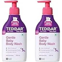 Tedibar Rich Moisturising Baby Body Wash 250ml with Skin Friendly PH | 100% Soap & Alkali Free | Prevents Dryness & Rahses | Dermatologically Tested | x Pack of 4 image 1