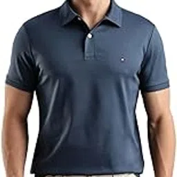 tommy hilfiger Men's Solid Regular Fit Polo Shirt-picture-49