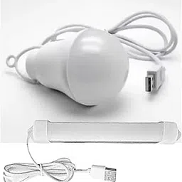 icall Portable USB LED Tube Light-5 Inch With High Brightness Cool Day Light For Small Rooms Petty Shops Car Indoor Mini Light Straight Linear LED Tube Light 1M Wire & USB Wire Bulb,E27 image 1