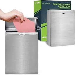 Alpine Industries Sanitary Napkin Receptacle – Easy Install, Wall Mounted Container – Provides Clean & Odor-Free Restroom for Home & Public Restrooms-picture-33