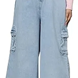 turning blue Extra Wide High Rise Stretchable Plus Size Jeans for Women image 1