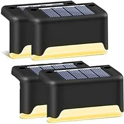 LOCKBOT Plastic Solar Step Light Outdoor Led Solar Powered Deck Lights Waterproof Lighting for Steps Stairs Paths Garden Fences Pathway, Outdoor Solar Deck Lights (Warm Light)-image-27