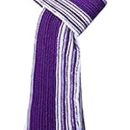 fashio GIRLYZ ATTIRE Unisex Stripped Winter Woollen Muffler (MULTICOLOR) (PURPLE)-picture-16