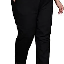 Women's Plus Size Solid Cotton Trousers-picture-13