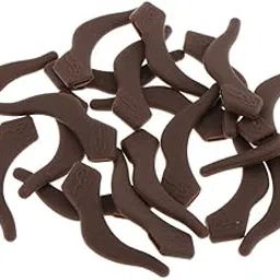 JAZZY PEARLS 10 Pairs Silicone Eye Glasses Temple Tips Ear Hooks Grip Holder Brown-picture-11