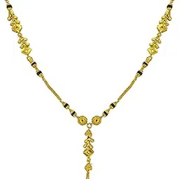jecy jewels Mangalsutra for Women One Gram Gold Plated 18 Inches Mangalsutra 8892-picture-43
