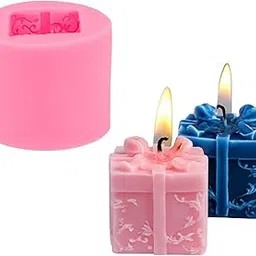 Shoppeecity Candle Molds | 3D Gift Box Candle Molds | Square Gift Box Design with Bow DIY Silicone Mould for Christmas Party Decoration Handmade Gift Craft Birthday Party Gift Home Party Decoration - Pack of 1-image-4