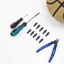 10 Basketball Valves & Leak Repair Kit - Ball Doctor for Inflatable Balls (Nozzle, Hex Socket, Crochet Hook, Diagonal Pliers) - for Basketball, Football, Volleyball and More-picture-23
