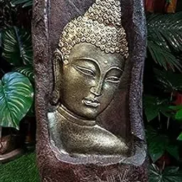 Buddha Face Fiber Indoor Outdoor Fountain with Led Lights for Home Decor and Office Decoration Or Gifting (83 cm x 40 x 30 cm)-picture-13