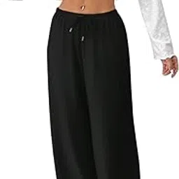 dockstreet Straight Wide fit Long Length Open Bottom Jogger for Women/Trending Multi Pocket Style, Relaxed Casual Pants for Women-picture-49