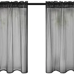 Buildcon 2 PCS Kitchen Curtains for Windows, Lace Curtains, Embroidered Half Curtain for Window, Cabinet Concealment, Bedroom Accent, 76 * 60cm-picture-28