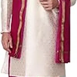 rameshwaram fabrics Traditional Men's Ethnic Wear, Elegant Dhoti Kurta Stole Set with Intricate Embroidery - Perfect for Festivals and Celebrations-picture-16
