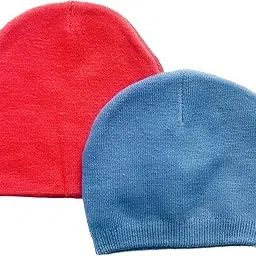hozzbun Baby Woolen Winter Warm Soft Caps for Kids, Skull Winter Protection, for Age 6 Months to 2 Years (Multi-Color) (Color Can Be Change As per Availability) image 1