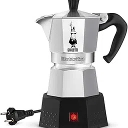 Bialetti Moka Elettrika Coffee Machine/Electric Espresso Maker/Percolator/Filter Coffee Maker: (2 cups-100ml) Italian Made-image-4
