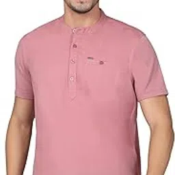 cantabil Men Solid White Mandarin Collar Regular Fit Half Sleeves Kurta l Men Kurta for Casual Wear (P_MSKU00002)-picture-28