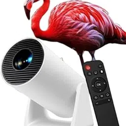 Mini Projector, 720p Native Resolution, Android 11, 180-Degree Rotation, Compact Design with Remote Control, White-image-33