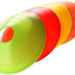 FS Sport Plastic Space Marker Agility Soccer Cones for Training, Football, Kids, Sports, Field Cone Markers (Multicolor, 20 Cones Set)-picture-14