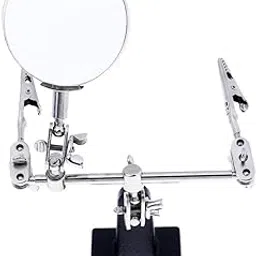 LOOM TREE® Helping Hands Magnifier 3.5X Glass with Alligator Clips for Soldering Crafts | 1 Piece Hand Helping Magnifier-picture-65