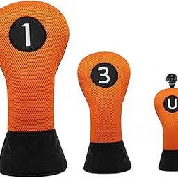 Fashion My Day Golf Wood Headcovers Golf Wood Head Covers for Adults Golf Training Supplies 1 3 U Orange-image-20