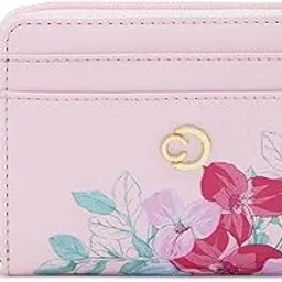 caprese Shanaya Zip Around Wallet for Women| Small, Pink | Multiple Card Slots with Stylish Print | Perfect for Carrying Daily Essentials-picture-21