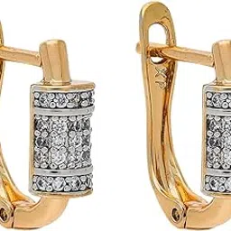 kushal's Fashion Jewellery White Rodium-Gold Polished Copper Trendy Zircon Earrings, Best for Casual Wear & Special Occasion - 451673-picture-23