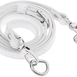 ZOOMELLA 2xAdjustable Leather Bag Strap Replacement for Bag Making White- Silver Buckle-picture-25
