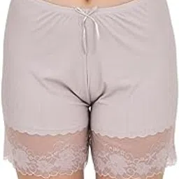 fonicx fit Light Lace Patchwork Thin Relaxed Fit Stretchy Safety Shorts Pants Elastic Ultra-Thin Skirt Shorts-picture-47