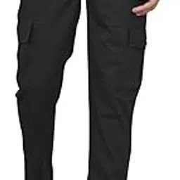 quaclo Mens Regular Straight Fit Twill Cargo Pants-picture-31