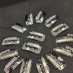 Stylazo 15 Pcs U Shape Snap Clip For Hair Extension Weft Wigs 32mm- Tic Tac Clips for Hair Extensions-picture-45