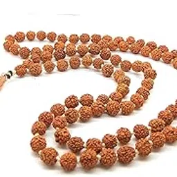 Panch Mukhi Rudraksh Mala in 108+1 Beads (6 mm) and one 5 Mukhi Rudraksh - Multicolour-picture-21