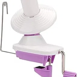 MERISHOPP Yarn Ball Winder Compact Manual Thread Winder for Knitting Fiber Needlecraft Purple-image-83