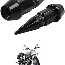 LOVMOTO Universal Spiked Valve Caps,Aluminum Alloy Dustproof and Waterproof Tire Valve Stem Caps, Suitable for Cars, Trucks and Motorcycles (2PCS Black) Comfortable with Bu-ll-et El-ec-tra-picture-42