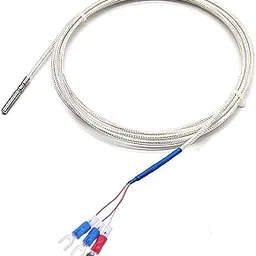 RTD Pt100 Temperature Sensor Probe, Jaybva Waterproof Stainless Steel Thermistor Three Wire High Precise Accuracy Range:-50℃ to 200℃ 6.6 Feet Wire-picture-11