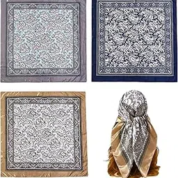 vayusrot 3 PCS Set of Scarf for Women Stylish, Versatile Head and Neck Accessories, Fashionable Bandanas for Everyday Use and Beach Outings-picture-42