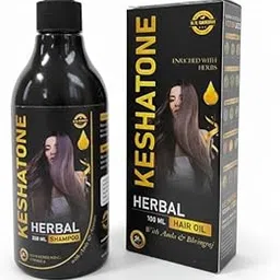 Keshatone Herbal Hair Care Combo | Ayurvedic Hair Oil (100ml) + Shampoo (250ml) | Hair Fall Control, Dandruff Reduction & Hair Growth | Chemical Free-image-18