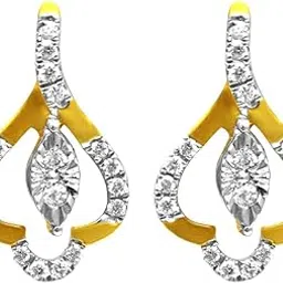 joyalukkas Women's & Girl's Pride Diamond Collection 18K (750) Yellow Gold And Diamond Stud Earrings-picture-15