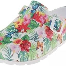 calandis ™ 3xWomens Flower Printed Chef Clogs Shoes - Non Slip Work Nursing Shoes 36 37 | Occupational | Womens Shoes-picture-18
