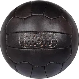 FNine Vintage Soccer Ball, Antique Leather Football (Dark Brown)-picture-21