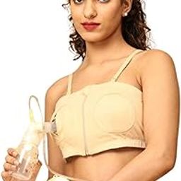The Mom Store Maternity and Nursing Pumping Bra | Sweat Resistant | Soft Comfort Bra for New Moms | Cotton | Hands Free Pumping-picture-21