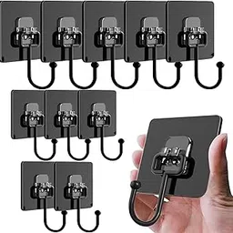 Durigo Shoppers Wall Hooks for Hanging, Self Adhesive Heavy Duty Wall Hooks, Wall Hangings, Kitchen Accessories (15)-image-50