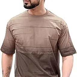 maniac || Mens || Spray Print || Round Neck || 3/4th Sleeve || Cotton || Oversized || T-Shirt-picture-35