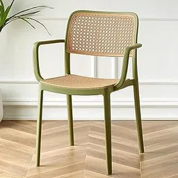 INNOWIN Mirra Chair for Cafeteria | Arm Chair | Accent Chair for Living Room Home, Bedroom, Cafe and Hotels | One Year Warranty | Plastic | Green-picture-14