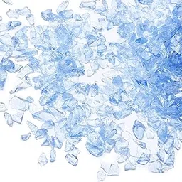 TWINKLING High Luster Crushed Glass, Broken Glass, Glass Gems Chips for DIY Resin Art Epoxy Crafts, Nail Art, Geode Painting, 1-3mm(200g) (Light Blue)-picture-26