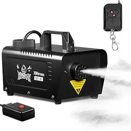 Portable Fog Machine with Bat Stickers, 500W with Wireless and Wired Remote Control for Wedding Halloween Stage Effect-picture-57
