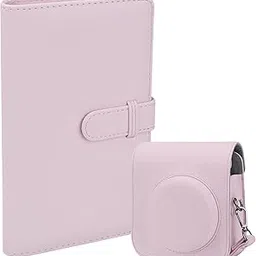 Zenko Protective PU Leather Case Cover for Fujiifilm Inst*ax Mini 12 Instant Camera with Removable Adjustable Strap, 108 Pockets Photo Album for Instax Mini 12 Camera, Garment Bag (Pink)-picture-27