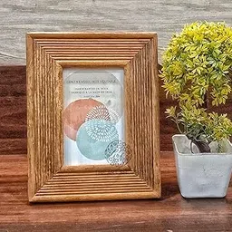 Wooden photo frame for Wall Mount and tabletop. Solid Mango Wood Picture Frame for Home Decor Office Desk, Family Kid (Dark Antique Brown) 7x5 Photo size (Natural Brown)-image-39