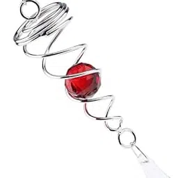 Jazzy Pearls® Metal Crystal Spiral Twister Wind Twister Spinner for Indoor Outdoor Red|Home & Garden | Yard, Garden & Outdoor Living | Garden Décor| Windmills & Wind Spinners-image-19