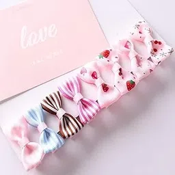 First Try 8 Colors in Pairs Baby Girls Fully Lined Hair Pins Tiny 2" Hair Bows Alligator Clips for Girls Infants Toddlers (Set Of 8 Pcs)-image-25