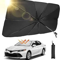 KITCHEN CHOICE Sun Shade for Car, Sun Shade for Car Windscreen 55 x 30 Inches, Reflects UV Rays and Protects the Sun Dashboard, Foldable for Car Sun, Fits Most Vehicles-picture-33